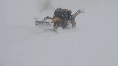 Heavy snowfall disaster in upper Himalayas of India Stock Footage 121793225