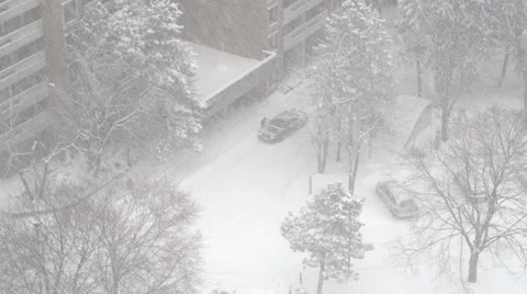 Heavy Snowfall Stock Footage 34742776