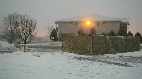 Heavy snowfall Stock Footage 42823133