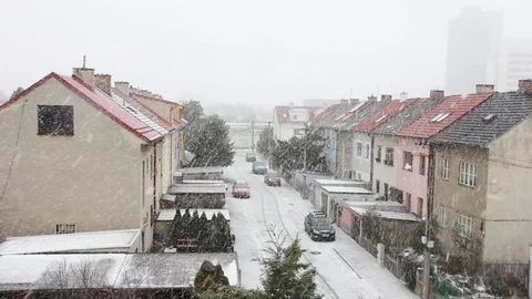 Heavy snowfall Stock Footage 126313538