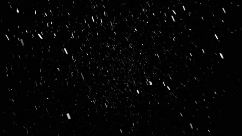 Heavy snowfall isolated on the black background, seamlessly looped. Stock Footage 147741748