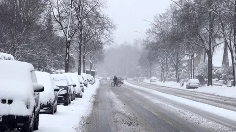 Heavy Snowfall Lake-Effect Snow Stock Footage 70537490
