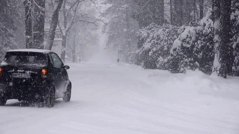 Heavy Snowfall Lake-Effect Snow Stock Footage 70540123