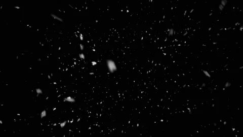 Heavy snowfall. motion animation representing snow falling on a black Stock Footage 154642299