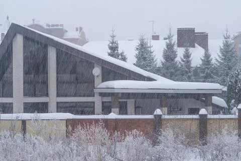 Heavy snowfall. Stock Photos