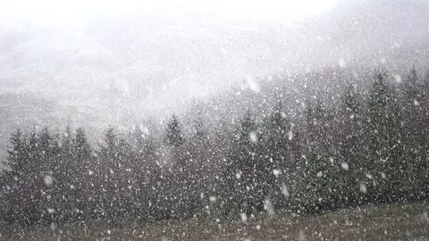 Heavy Snowfall in Scotland 库存影片 92097519