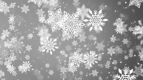 Heavy snowfall, snowflakes in different shapes. Many white cold flake elements Stock Footage 140243554