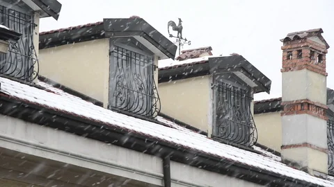 Heavy snowfall whitens Video stock 86797577