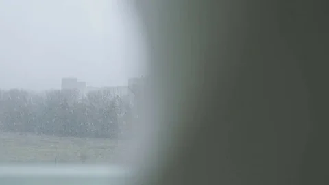 Heavy snowing in the city. Stock Footage 70404231