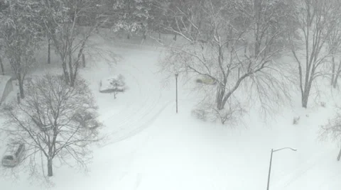 Heavy Snowstorm Stock Footage 34742837