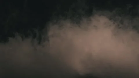 Heavy Stage Smoke on Ground - Low Angle Warm White Practical Effect Overlay Stock Footage 335152019