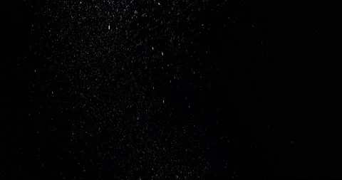 Heavy Standard. Isolated snow falling on black background Stock Footage 238061354