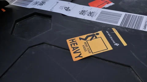 Heavy Sticker On Case Parallax Vídeo Stock 170165982