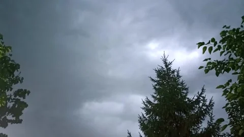 Heavy storm background, storm in dark sky, storm with wind Stock Footage 342320283