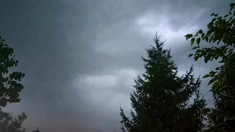 Heavy storm background, storm in dark sky, storm with wind Stock Footage 342320284