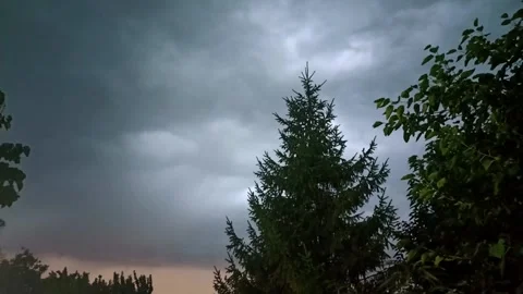 Heavy storm background, storm in dark sky, storm with wind Stock Footage 342320323