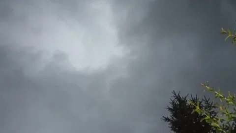 Heavy storm background, storm in dark sky, storm with wind Stock Footage 342320364