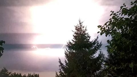 Heavy storm background, storm in dark sky, storm with wind Foto stock