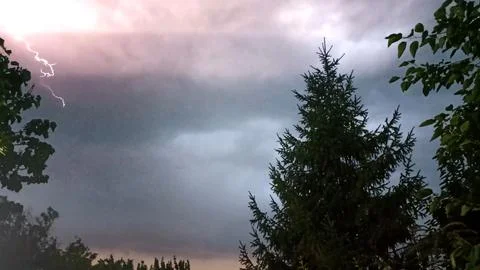 Heavy storm background, storm in dark sky, storm with wind Stock Photos