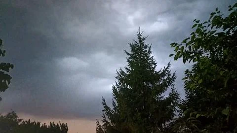 Heavy storm background, storm in dark sky, storm with wind Stock Photos