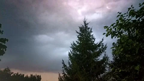 Heavy storm background, storm in dark sky, storm with wind Stock Photos