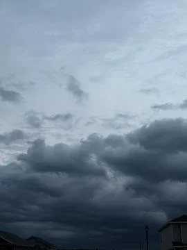 Heavy Storm Clouds Building Overhead Stock Photos