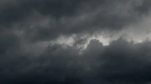 Heavy storm clouds moving rapidly across the sky 60 fps Stock Footage 117166428