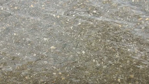 Heavy stormy rain on road, Flowing Raining water on the Road 動画素材 76643012