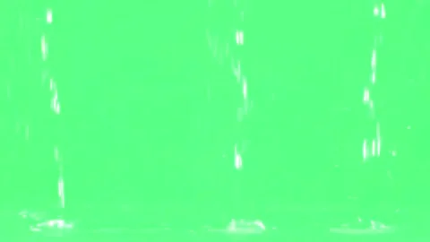 Heavy streams of rain falling vertically green screen background splash effect 動画素材 315909780