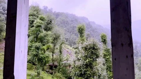 Heavy Summer Rainfall Over Scenic Landscape Видео 339779066