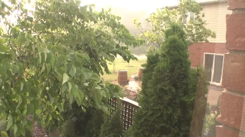 Heavy Summer Storm and Rainfall in Ontario Canada Stock Footage 346787095