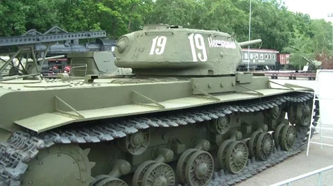 Heavy Tank KV-1 Video stock 7754998