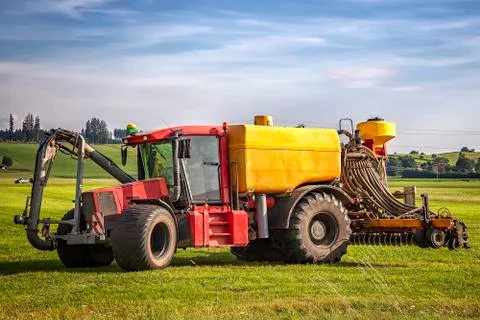 Heavy tractor for application Stock Photos