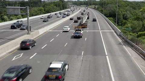 Heavy Traffic across an overpass Stock Footage 51848640