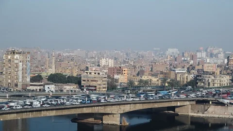 Heavy-traffic-Cairo-bridges 4K ProRes Stock Footage 101594095
