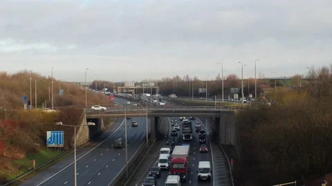 Heavy traffic at Denton Rock Stock Footage 235915577