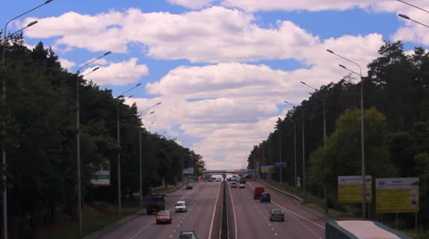 Heavy traffic on the highway Stock Footage 52567543