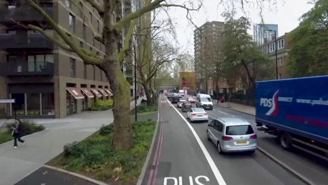 Heavy traffic jam during  rush hour on a busy main street road in London. Stock Footage 276302440