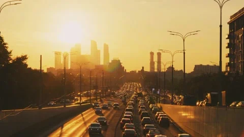 Heavy traffic at night Stock Footage 222392791