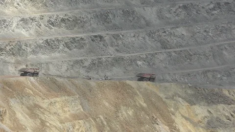 Heavy trucks in mining Stock Footage 111166412
