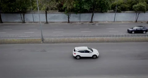 Heavy Vehicle Flow on Circuito Interior in Central Mexico City Stock Footage 338312486