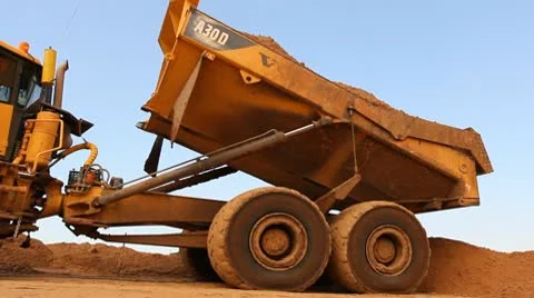 Heavy vehicles Heavy mining soil loader road vehicles truck construction Stock Footage 10717691