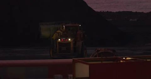 Heavy Vehicles Operating at Mining Site Stock Footage 317592621