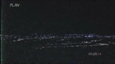 Heavy VHS defects overlay, noise and artifacts.  Static old TV noise. Stock Footage 191918121