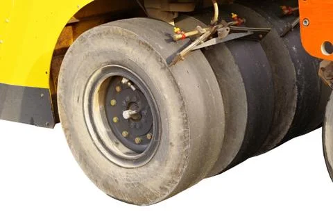 Heavy Vibration roller compactor for road repairing Stock Photos
