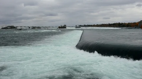 Heavy water flow over edge Stock-Footage 98720530