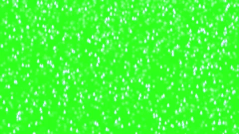 Heavy White Rain Falling Against a Solid Green Screen Background Stock Footage 327781514