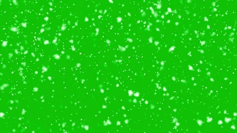 Heavy white snow falls fast on green screen background Video stock 331767052