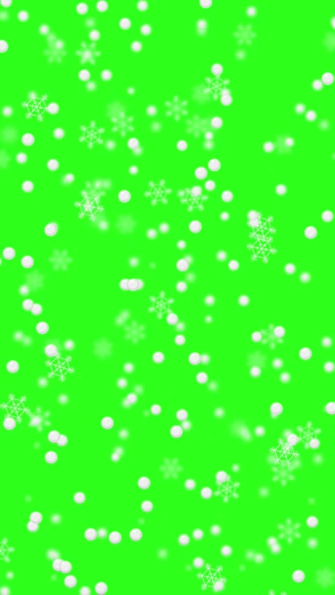 Heavy White Snowflakes Falling Against a Vertical Green Screen Background Stock Footage 337447195