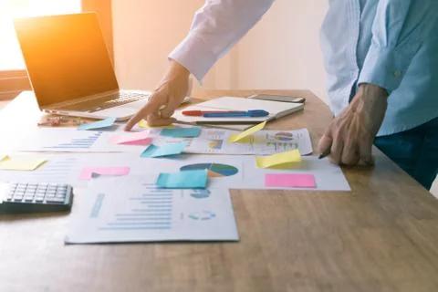Heavy work for architects Or engineers are working on projects at their own d Stock Photos